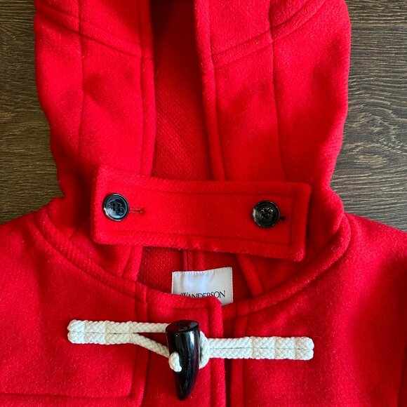 J.W.‎ Anderson x Uniqlo Red Hooded Duffle Coat - Size XS - Picture 4 of 10